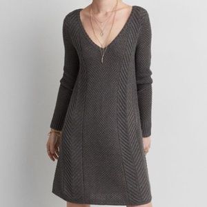 NWT AE V-Neck Fit & Flare Sweater Dress